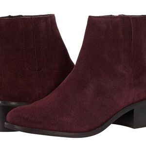 Cole Haan Women's Suede Ankle Booties in Burgundy